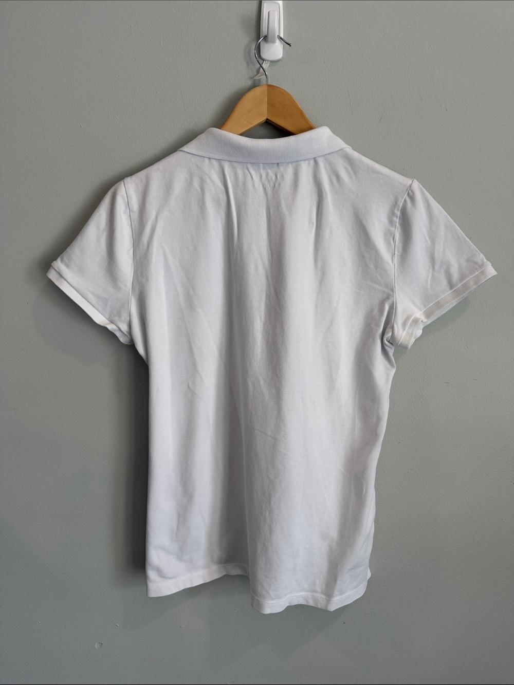 Nautica Women's White Short Sleeve Button-Down Polo Shirt - Picture 2 of 5